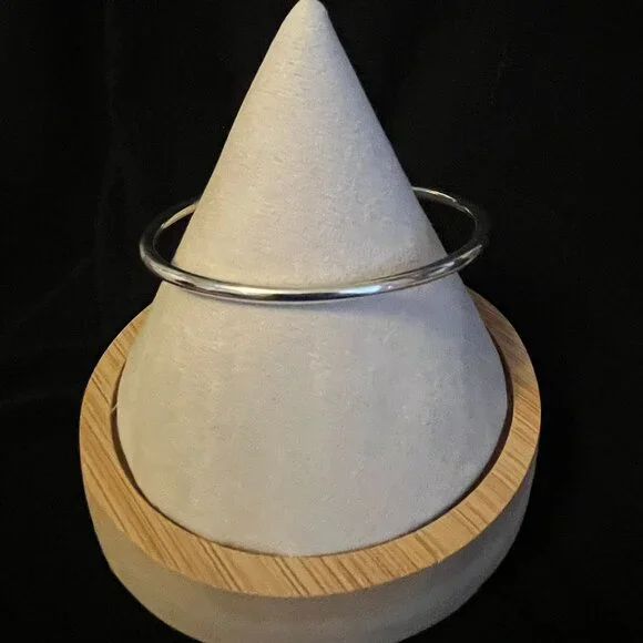 Sterling Silver Pandora Moments Moon & Stars Open Bangle Bracelet – Size Medium - Picture 4 of 13